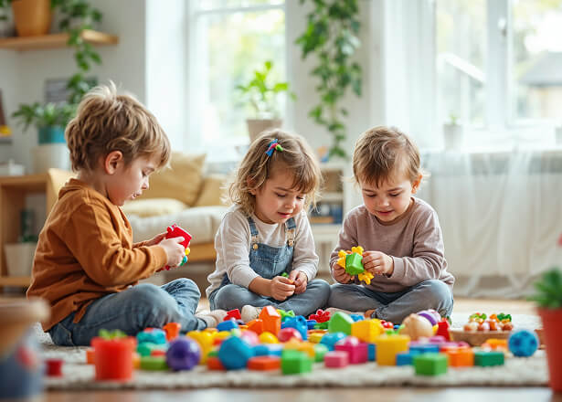 Happy kids playing