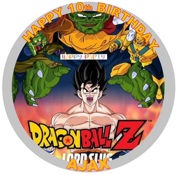 7 Dragon Balls BIRTHDAY Personalised EdibleCake Topper Images