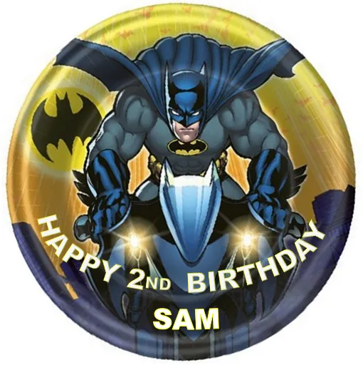BATMAN KID BIRTHDAY Personalised Edible Icing Cake Topper Decoration Images