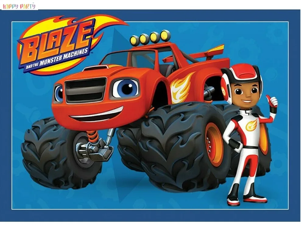 BLAZE AND THE MONSTER MACHINES Edible A4 Size Birthday Cake Topper