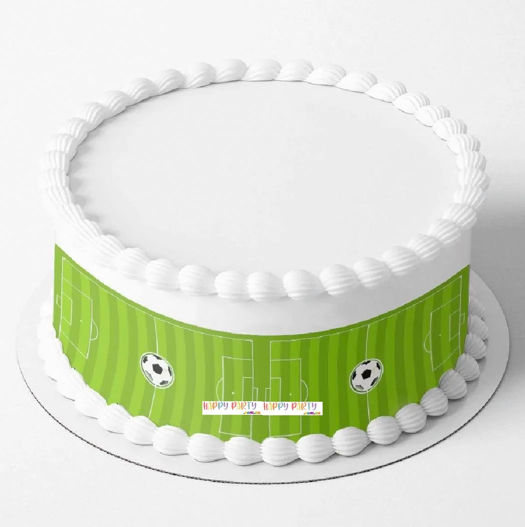 Soccer Field A4 Rectangle CAKE WRAP Around The Cake Edible Images Topper