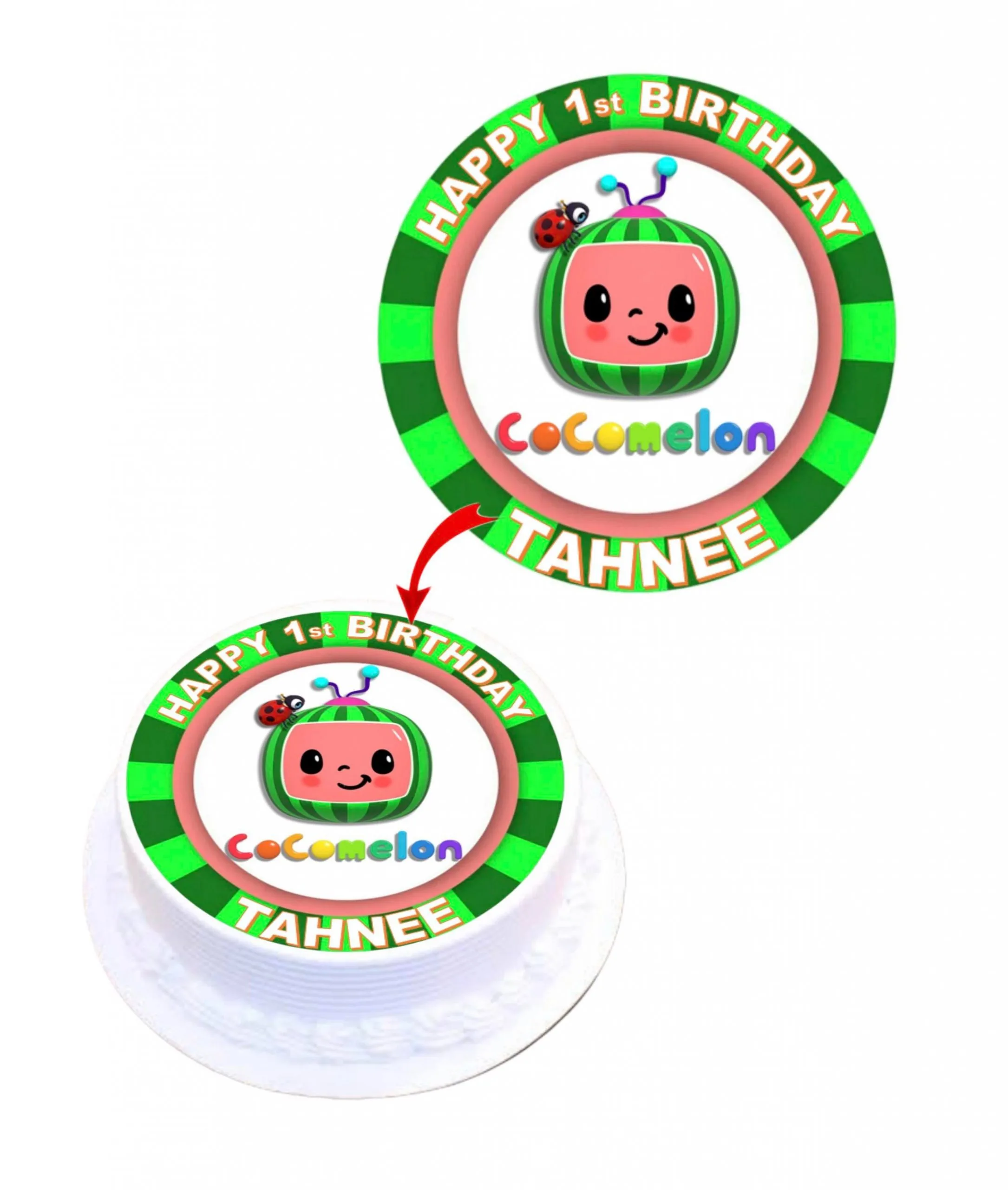 Cocomelon #2 Personalised Edible Cake Topper Decoration Images