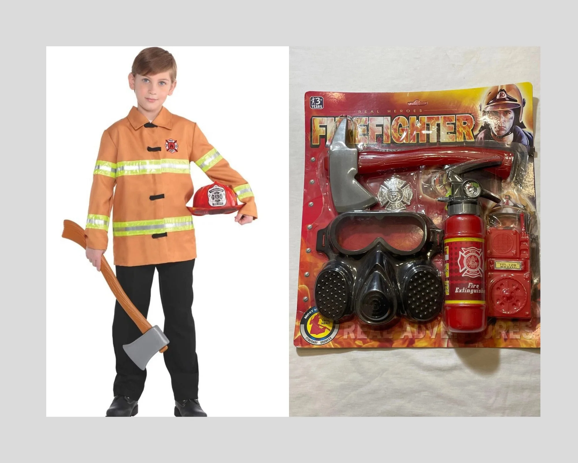 Fire Chief Fighter Fireman Costume 6-10Y