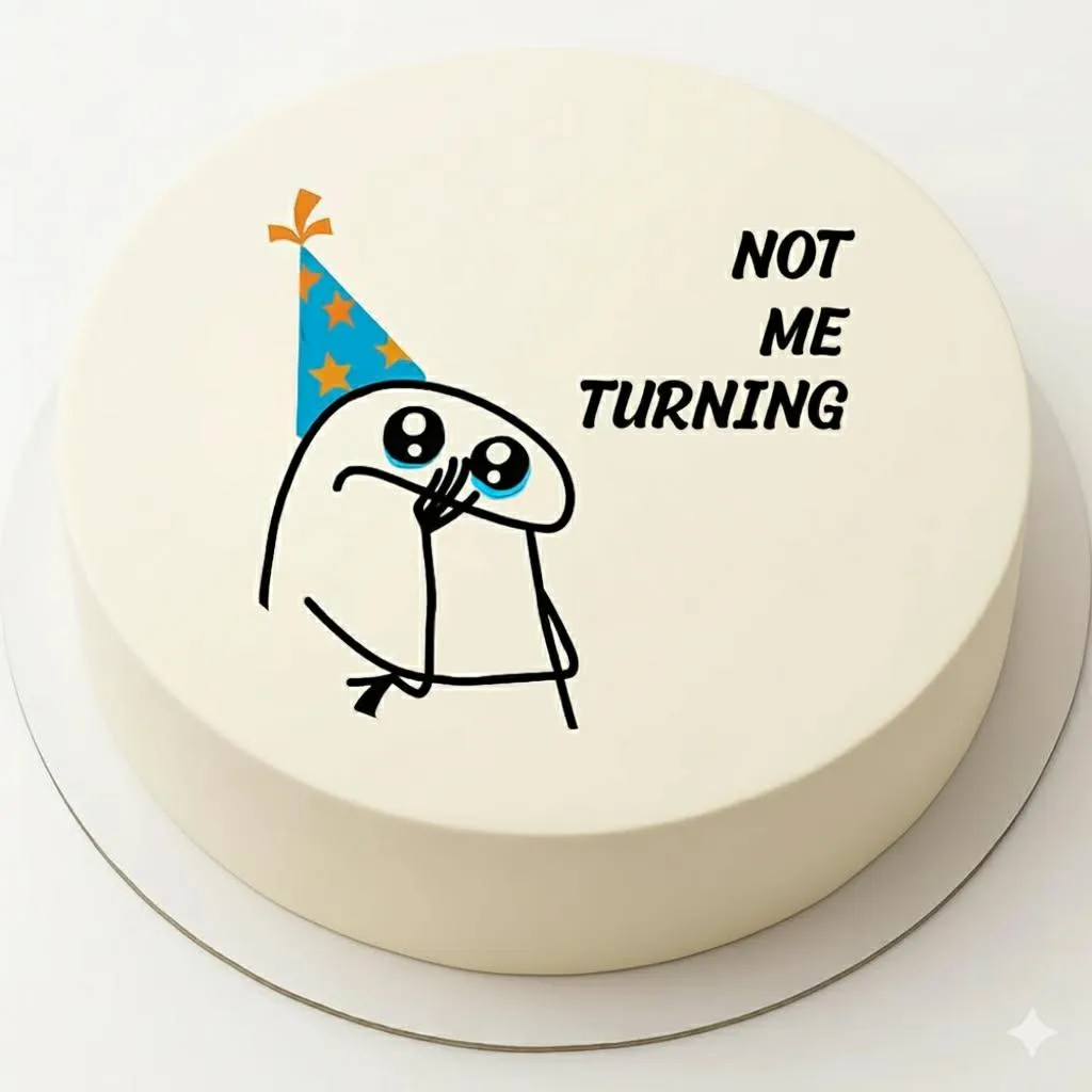 Not Me turning 27 Personalized Edible Cake Topper Image Cake Decoration