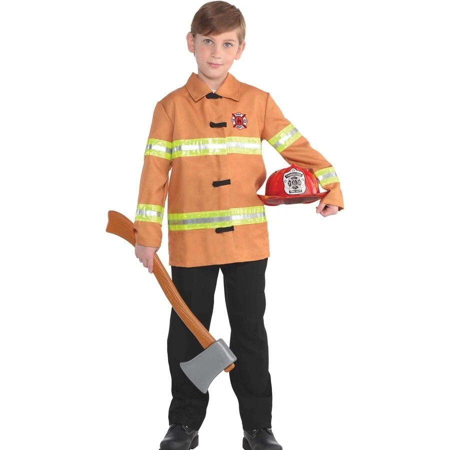 Fire Chief Fighter Fireman Costume 6-10Y
