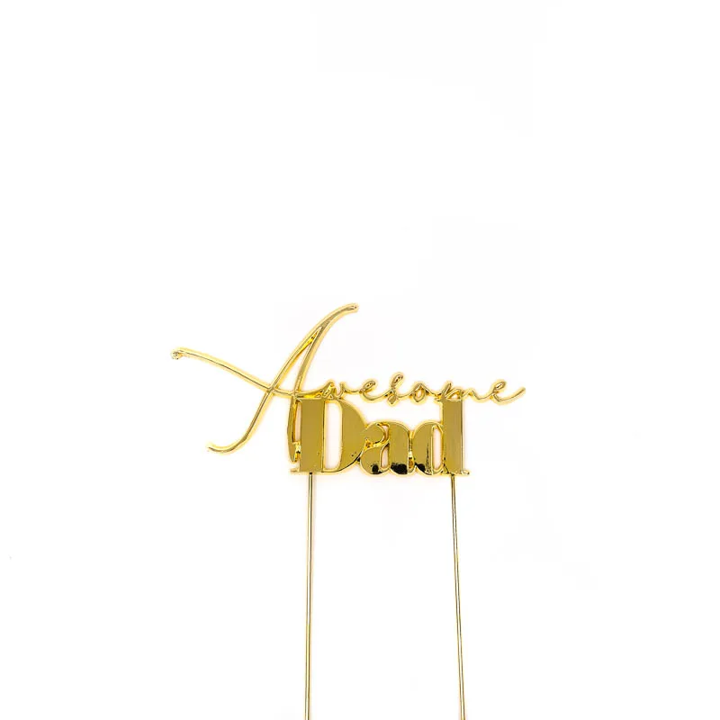 GOLD Metal Cake Topper – AWESOME DAD
